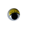HobbyBe MER-12 Глаза круглые с бегающими зрачками цв. d 12 мм желтый Фото 1.