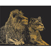 Hobbius SGHK Нақыш шығармашылыққа арналған жиынтық 20 x 25.5 см №48 «Арыстандар» (алтын) Фотосурет 1.