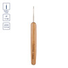 Для вязания Gamma RHB крючок с бамбуковой ручкой сталь бамбук d 1.0 мм 13.5 см в блистере . Фото 4.