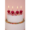 BOOMZEE Набор свечей для торта BCD-24 6 г 4 шт. 02_красные сердечки Фото 2.