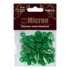 Кнопка Micron POM-15 Кнопки пластиковые пластик d 15 мм 15 шт. № 008 зеленый Фото 2.