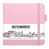 SKETCHMARKER Блокнот для зарисовок 140 г/м2 A5- 12 х 12 см твердый переплет 80 л. 2315002SM розовый Фото 1.