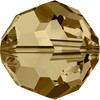 Бусина стеклянная 5000 цветн. 4 мм в пакете кристалл золото (light colorado topaz 246) Фото 1.