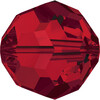 Бусина стеклянная 5000 цветн. 4 мм в пакете кристалл красный (light siam 227) Фото 1.