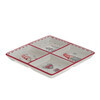 Посуда керамическая 774089 Менажница d 20 см Серый, Красный Фото 1.