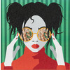 Кристальная (алмазная) мозаика  ФРЕЯ ALBP-274 постер Девушка в красном 30 х 30 см Фото 1.