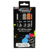 PEBEO Набор маркеров художественных 4Artist Marker на масляной основе 4 мм 5 цв. перо круглое 580892 металлик Фото 2.