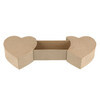 Заготовка для декорирования Love2art PAM-058 коробочка-сердца папье-маше 20 х 11.5 х 5 см . Фото 2.