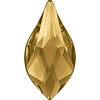 Страз неклеевой 2205 цветн. 10 х 8 мм кристалл в пакете золото (light colorado topaz 246) Фото 1.