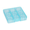 Gamma Коробка пластик для шв. принадл. OM-086-057 пластик 13.5 x 13.7 x 2.3 см голубой\прозрачный Фото 1.