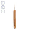 Для вязания Gamma RHB крючок с бамбуковой ручкой сталь бамбук d 0.5 мм 13.5 см в блистере . Фото 4.