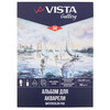 VISTA-ARTISTA WCTC-A4 Альбом для акварели 100% хлопок 300 г/м2 A4 21 х 29.7 см склейка с одной стороны 12 л. среднезернистая Фото 1.
