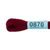 Нитки для вышивания Gamma мулине ( 0820-3070 ) 100% хлопок 8 м №0870 т.бордовый Фото 2.