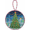 Набор для вышивания PANNA IG-7435 Новогодняя игрушка. Городская елка 8.5 х 8.5 см Фото 1.