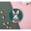 Набор для вышивания PANNA Живая картина JK-2279 Брошь. Кролик Жерар 5.5 х 5.5 см Фото 1.