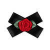 BLITZ Цветок розочка на банте №17 №30 черный-красный Фото 1.