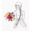 Набор для вышивания PANNA Живая картина JK-2172 Девушка с букетом 15 х 17.5 см Фото 1.