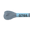 Нитки для вышивания Gamma мулине ( 0207-0819 ) 100% хлопок 8 м №0755 серо-голубой Фото 2.