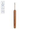 Для вязания Gamma RHB крючок с бамбуковой ручкой бамбук алюминий d 3.0 мм 13.5 см в блистере . Фото 4.