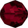 Бусина стеклянная 5000 цветн. 6 мм в пакете кристалл т.красный (siam 208) Фото 1.