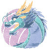 Кристальная (алмазная) мозаика  ФРЕЯ ALBP-283 постер Китайский дракон 30 х 30 см Фото 3.