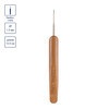 Для вязания Gamma RHB крючок с бамбуковой ручкой сталь бамбук d 1.5 мм 13.5 см в блистере . Фото 4.