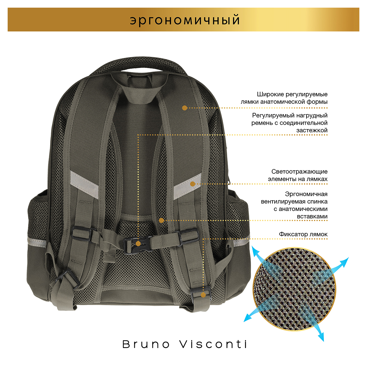 Bruno Visconti Рюкзак-облегченная капсула FRESH & FRUITY.АРБУЗ 43 х 32 х 13 см 12-001-183/06 Фото 3.