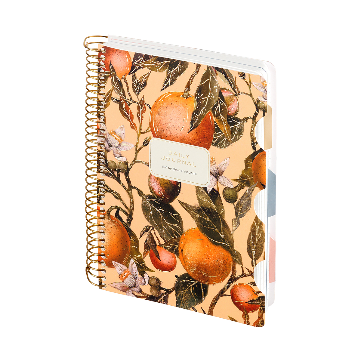 Bruno Visconti Записная книжка на спирали с разделителями DAILY JOURNAL A5 200 л. клетка/линия FLORA.PARADISE.ORANGES 3-820/06 Фото 1.