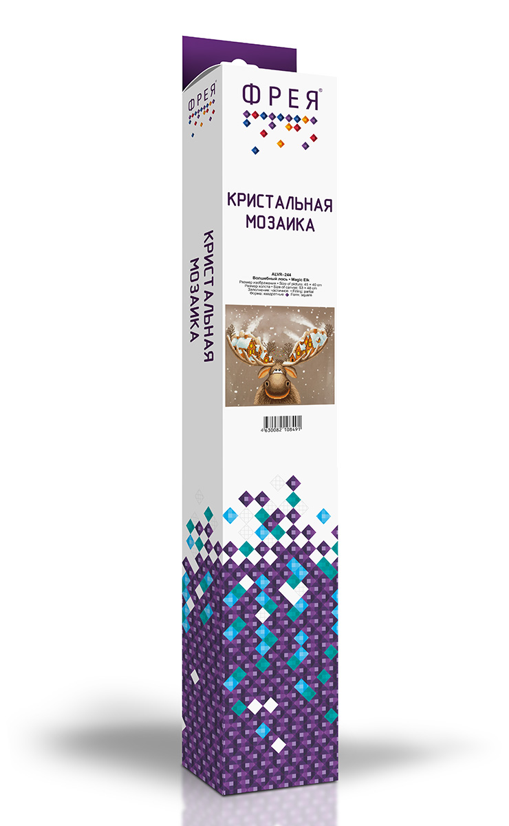 Кристальная (алмазная) мозаика ФРЕЯ №04 ALVR-244 Волшебный лось 45 х 40 см Фото 2.