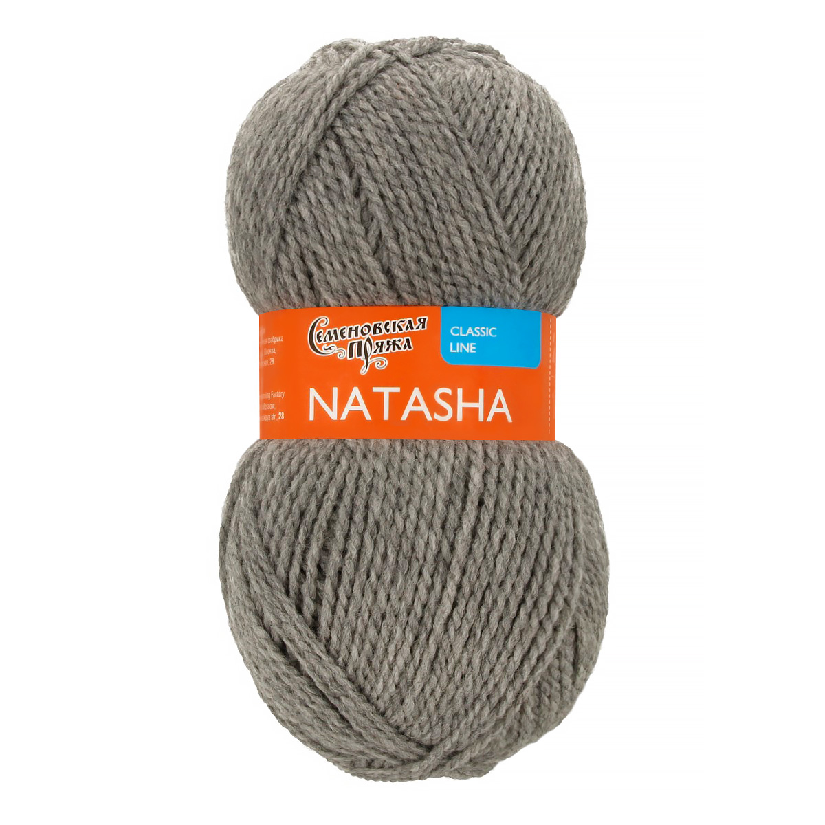 Пряжа Семеновская МШФ Natasha (Наташа) 50% шерсть, 50% акрил 100 г 250 м 0744 ; св.маренго Фото 1.