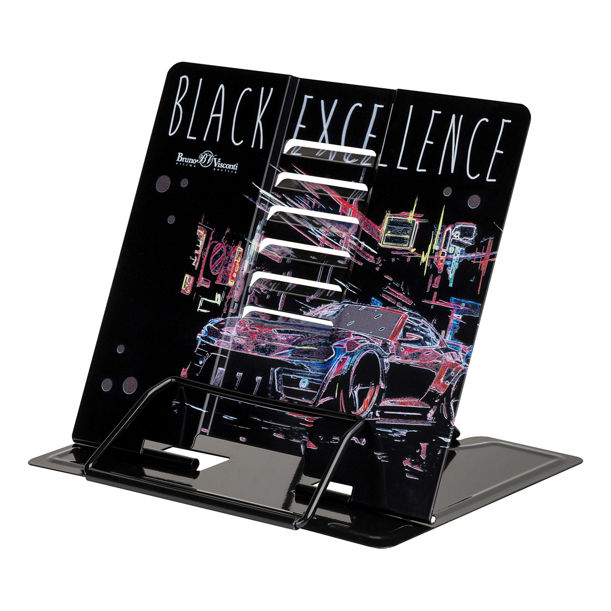 Bruno Visconti Подставка для книг металлическая BLACK EXCELLENCE. CAR с регулируемым наклоном 24-0014/01 Фото 1.