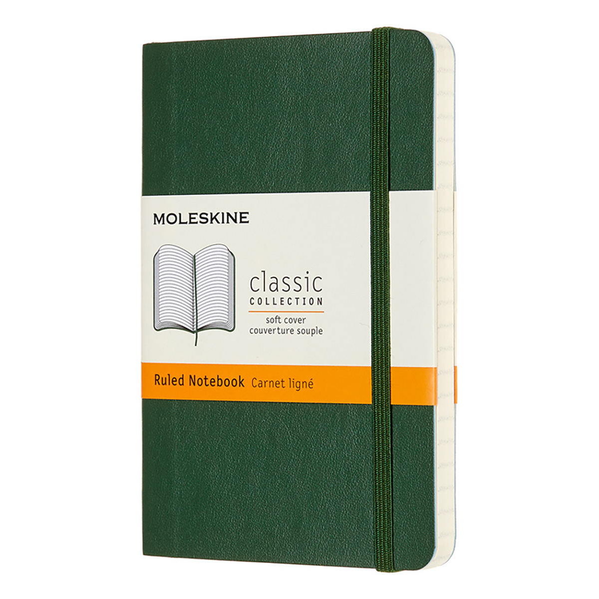 Moleskine Блокнот CLASSIC SOFT Pocket линейка ( 90 х 140 мм) 96 л. линия Зеленый Фото 1.