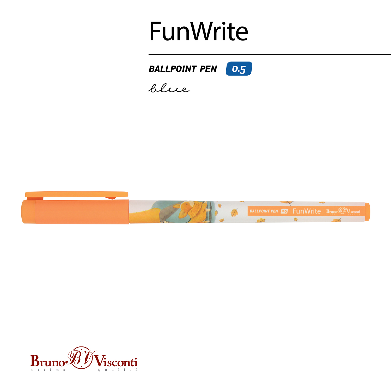 Bruno Visconti ручка шариковая FunWrite 0.5 мм 20-0212/74 Корги цвет чернил: синий Фото 2.