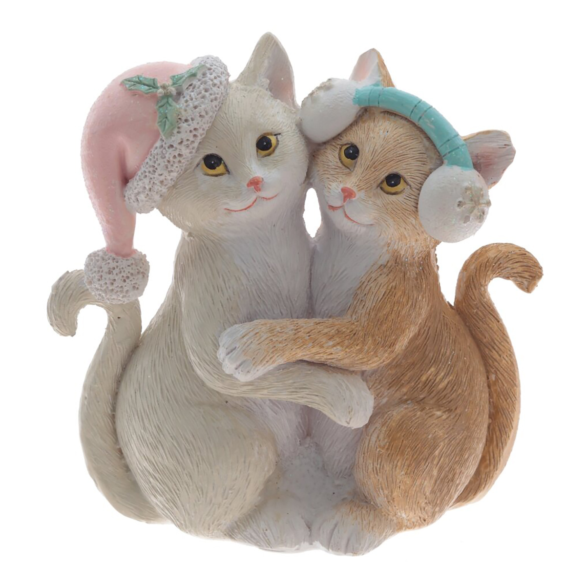 811190 Фигурка декоративная Кошечки 9 х 4.5 х 8.5 см Бежевый Фото 1.