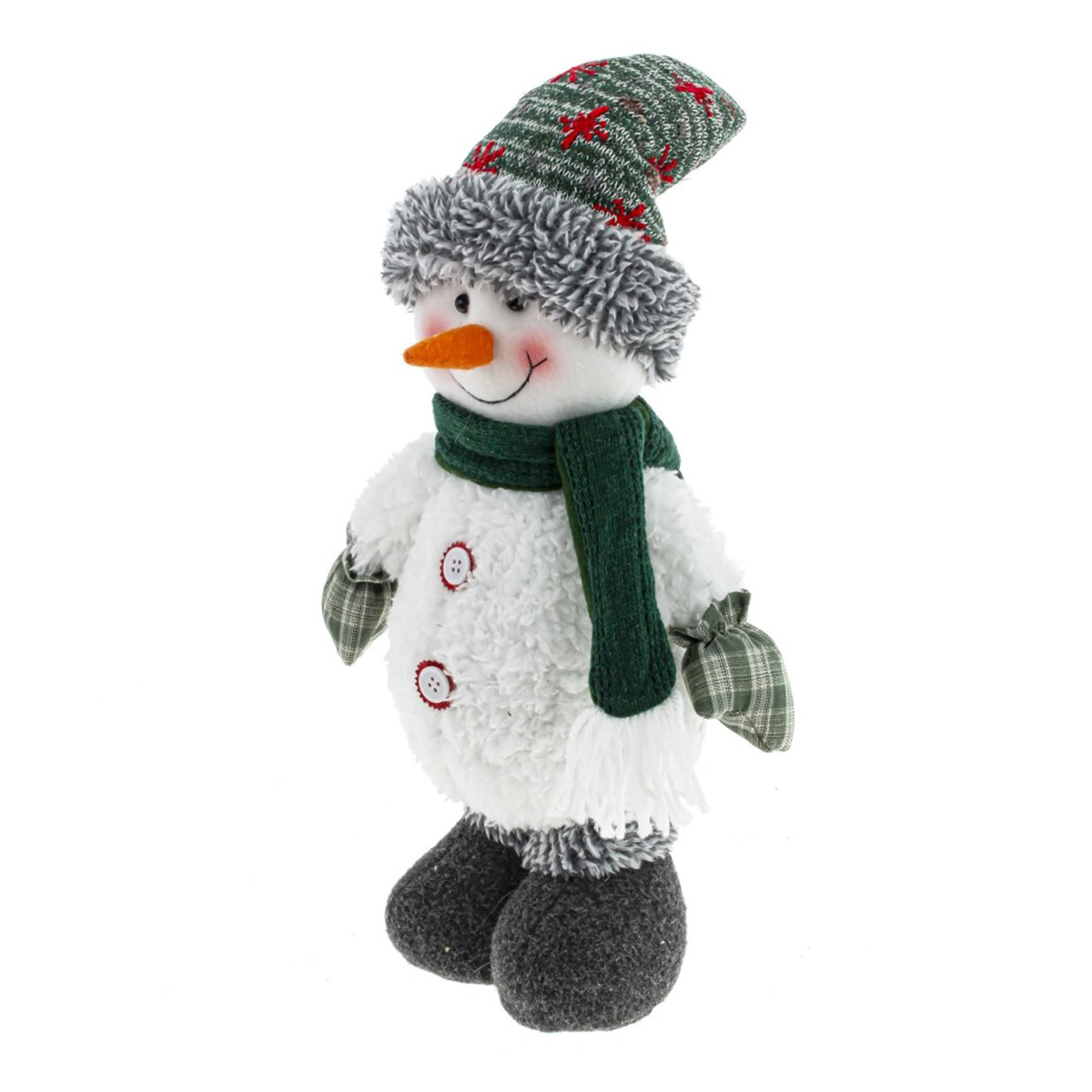 792841 Игрушка набивная Снеговик 19 х 13 х 52 см Зеленый, Белый Фото 16.