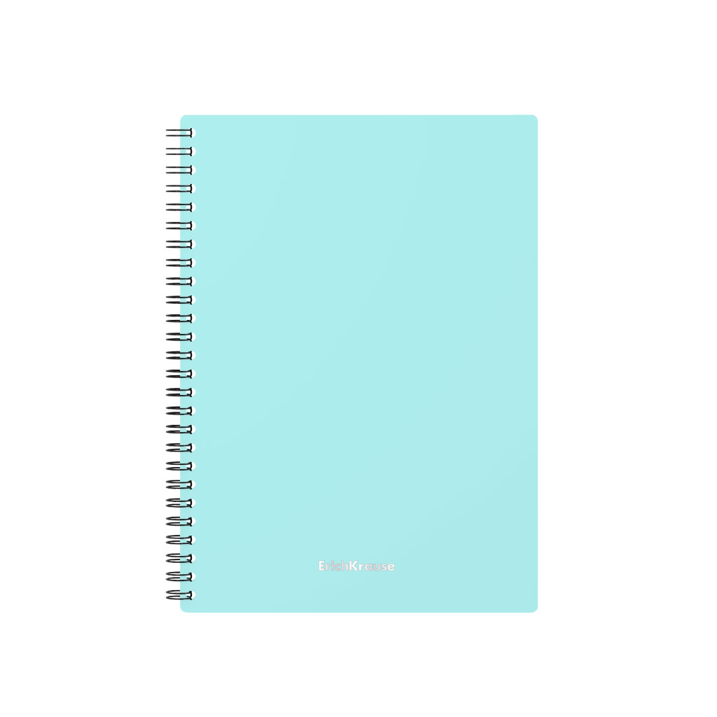 ErichKrause 53700 Тетрадь общая с пластиковой обложкой Pastel Mint A5 148х210 мм 80 л. на спирали 60 г/кв.м клетка Фото 1.