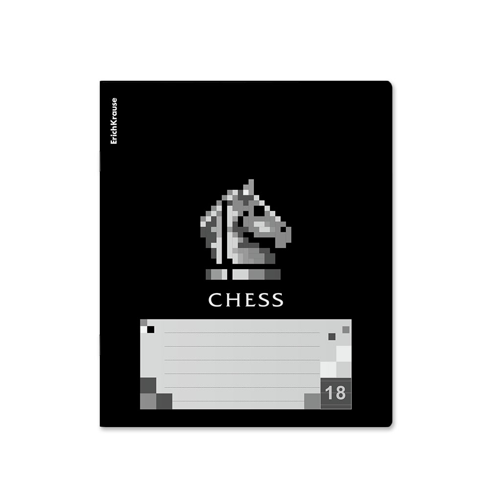ErichKrause 60571 Тетрадь школьная ученическая Chess Player A5+ 18 л. на скрепке 60 г/кв.м линия Фото 4.