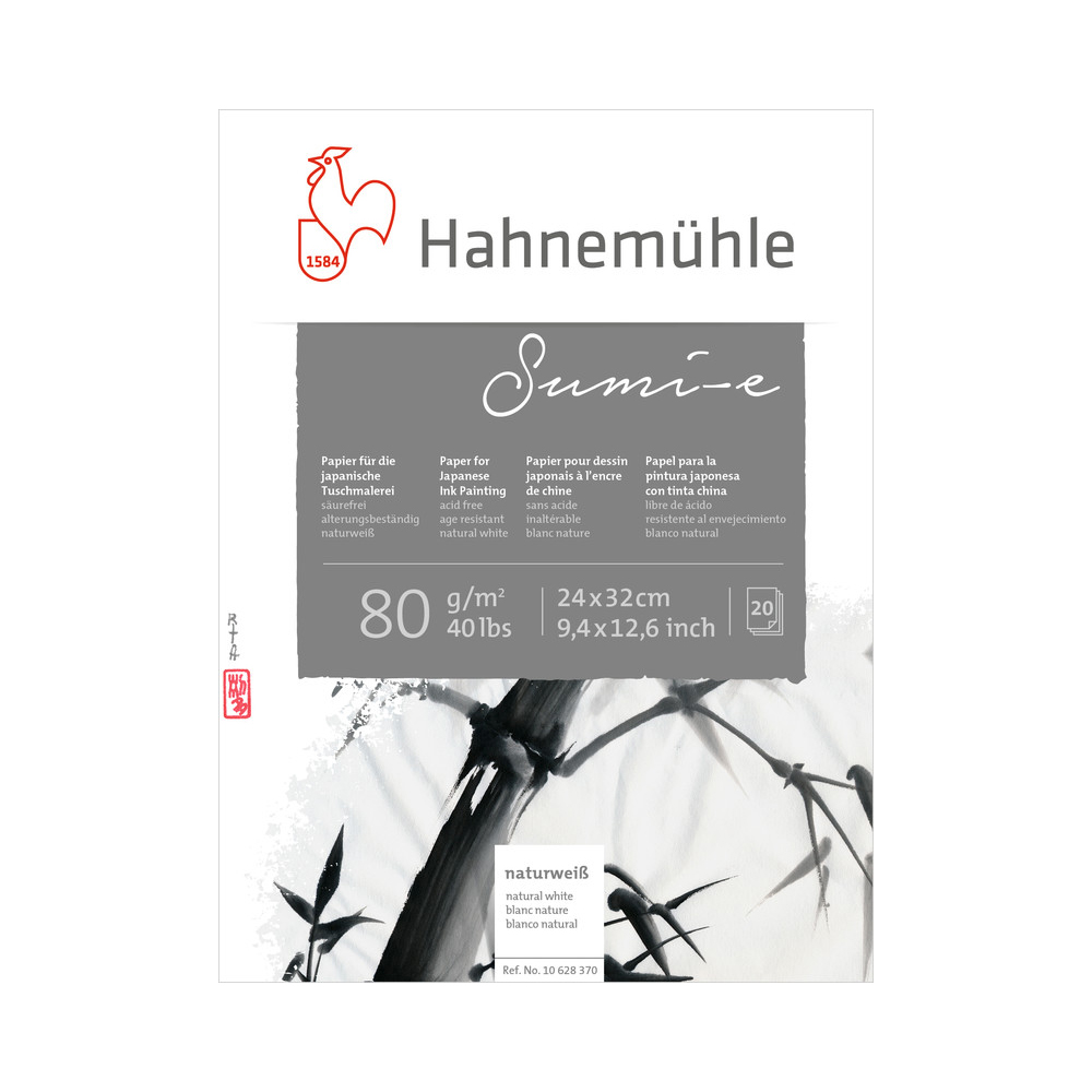 Hahnemuhle Альбом для каллиграфии Sumi-e 80 г/м2 24 х 32 см склейка с одной стороны 20 л. 10628370 Фото 1.