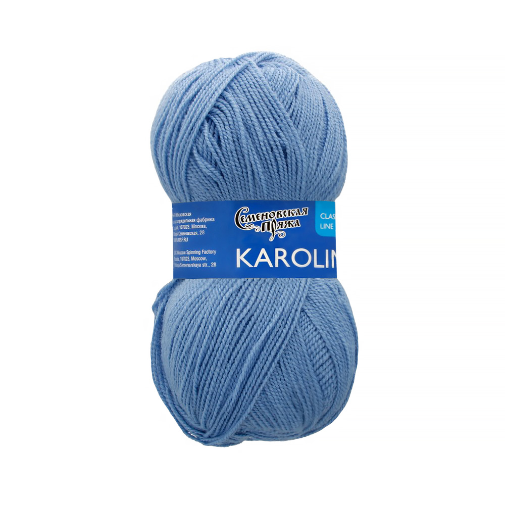 Пряжа Семеновская МШФ Karolina (Каролина) 100% акрил 100 г 438 м 12126 ; голуб Фото 1.