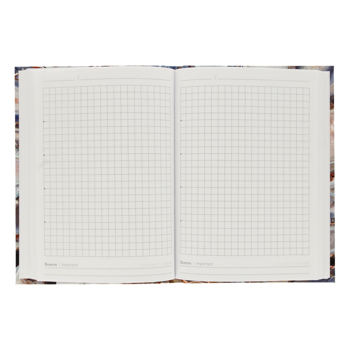Феникс + Записная книжка A6+ ( 120х165 мм) 96 л. клетка Мраморная мозаика 61513 Фото 2.