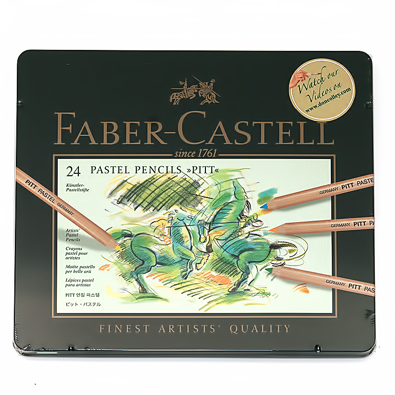 Faber Castell Набор пастельных карандашей Pitt 24 цв. FC112124 металл. упаковка Фото 2.