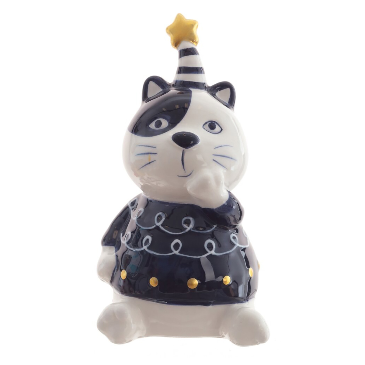 793178 Фигурка декоративная Кот 6.5 х 6 х 11 см Черный Фото 3.