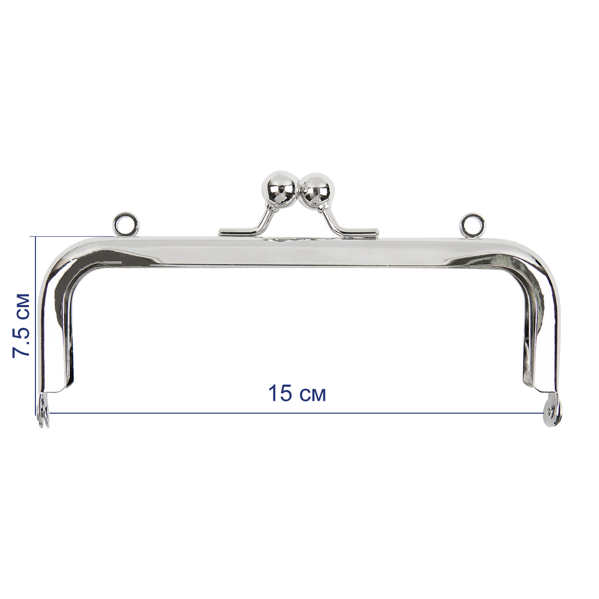 Gamma FER-27 Застежка для сумки фермуар 15 x 7.5 см 1 шт. №01 под серебро Фото 4.