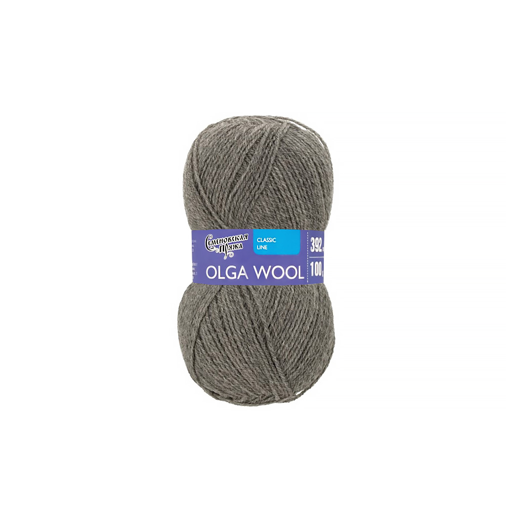 Пряжа Семеновская МШФ _OlgaWool (ОльгаЧШ) 95% шерсть, 5% акрил 100 г 392 м 0744 ; св.маренго Фото 1.