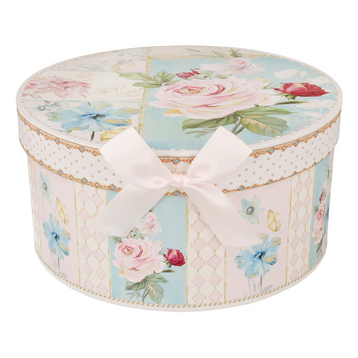 Grand Gift Коробка картонная круглая бумажная в ассортименте №03 16.8 х 8 см маленькая 304/3 Фото 5.