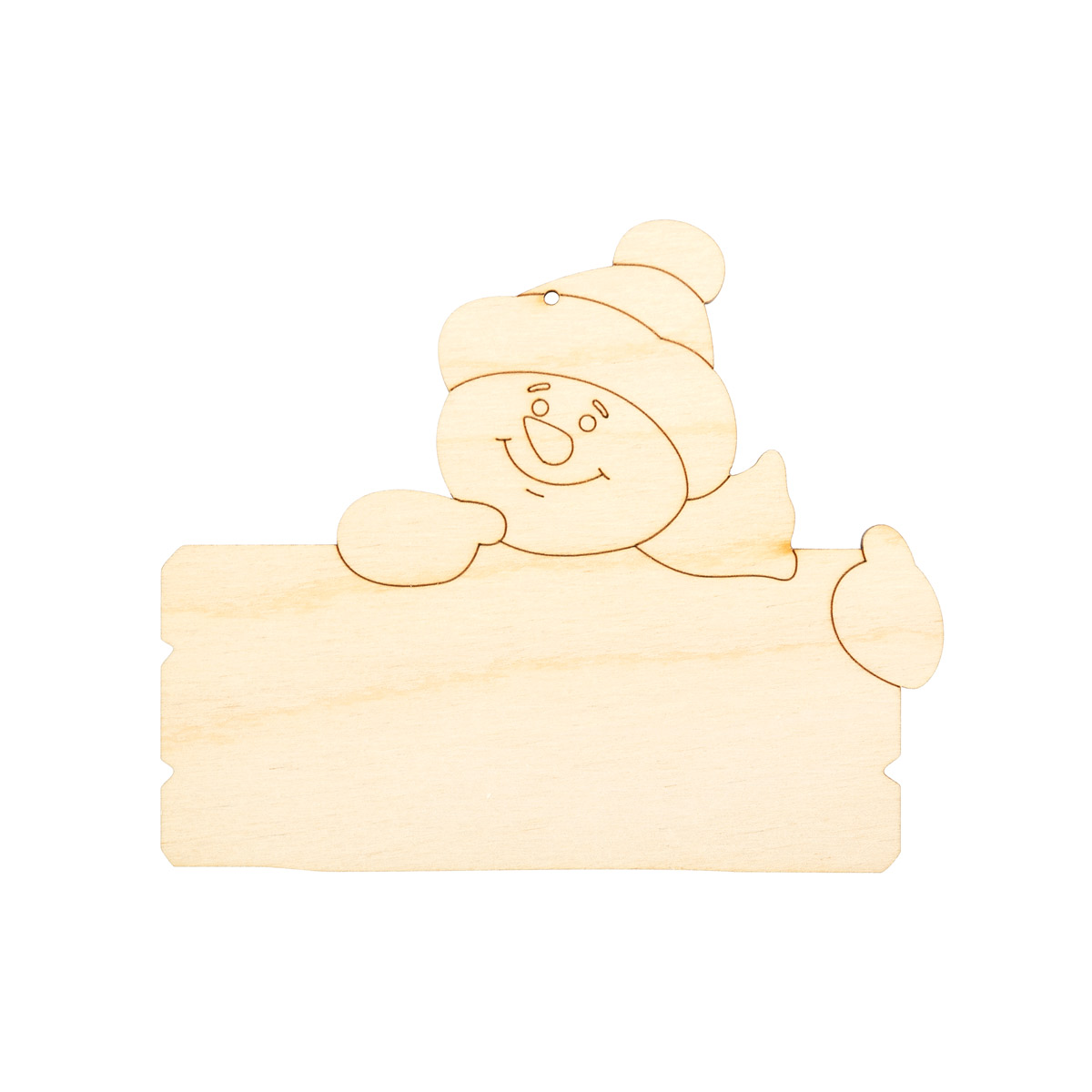 Заготовка для декорирования Mr. Carving ВД-948 Табличка Снеговичок фанера 10 х 12 х 0.3 см . Фото 1.