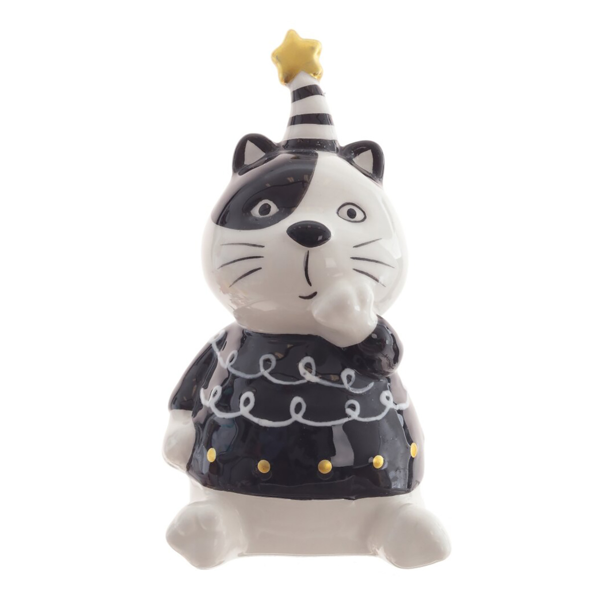793178 Фигурка декоративная Кот 6.5 х 6 х 11 см Черный Фото 2.