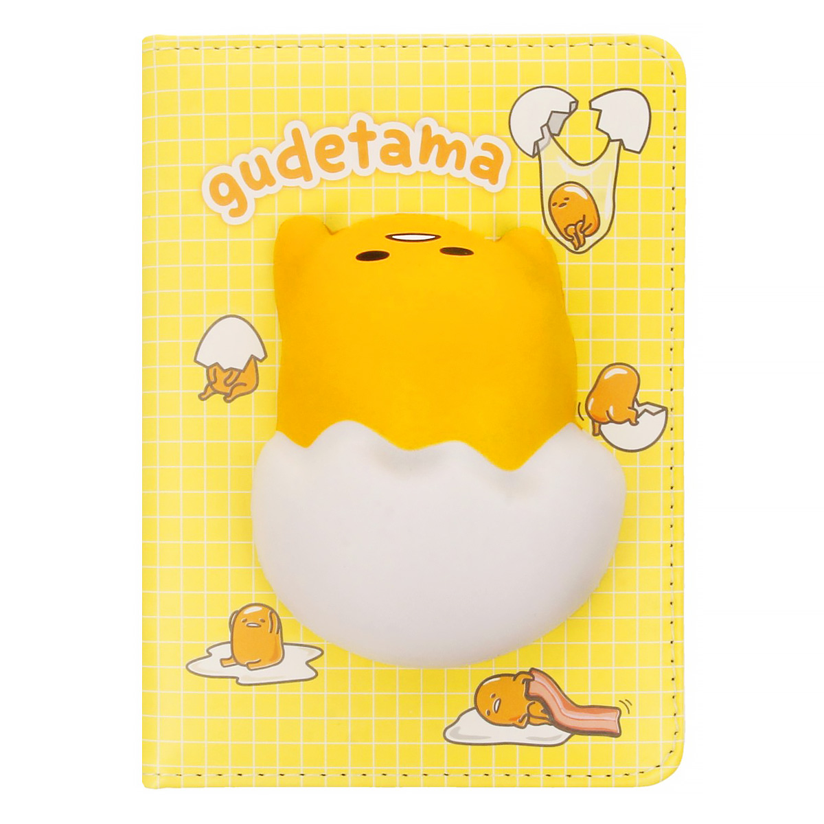 Блокнот со сквишем A6 64 л. клетка/линия Ленивый желток Gudetama MM98231 Фото 1.