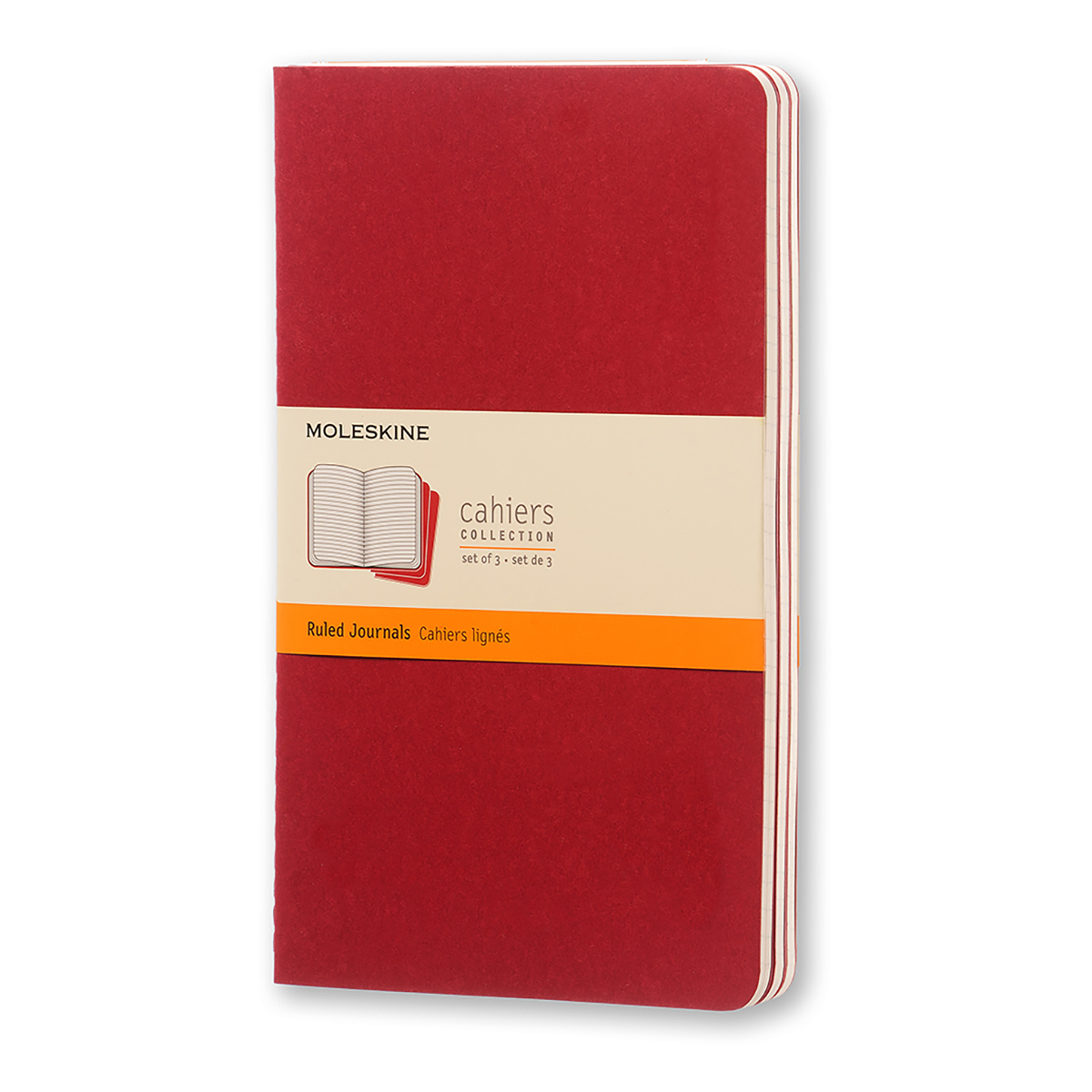 Moleskine Блокнот CAHIER JOURNAL Large ( 130 x 210 мм) 40 л. линия Клюквенный Фото 6.