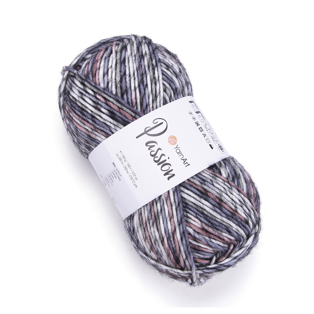 Пряжа YarnArt Passion 80% акрил, 20% шерсть 100 г 200 м Фото 1.